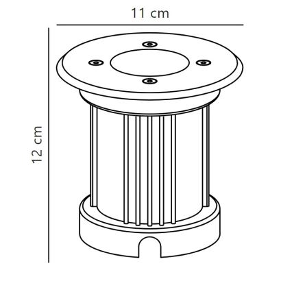 Nordlux - Vonkajšie nájazdové svietidlo PATO 1xGU10/35W/230V IP65 matný chróm guľatý
