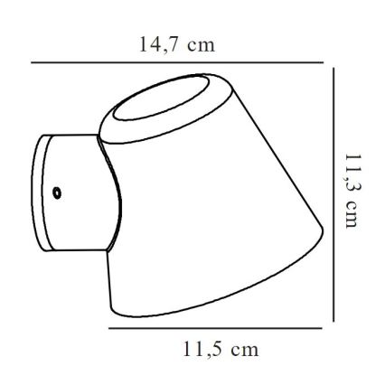 Nordlux - Vonkajšie nástenné svietidlo ALERIA 1xGU10/35W/230V IP44