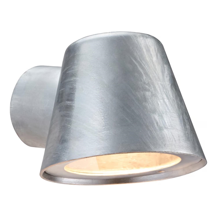 Nordlux - Vonkajšie nástenné svietidlo ALERIA 1xGU10/35W/230V IP44 strieborná