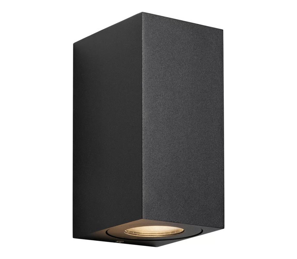 Nordlux - Vonkajšie nástenné svietidlo CANTO 2xGU10/28W/230V IP44 čierne 49731203