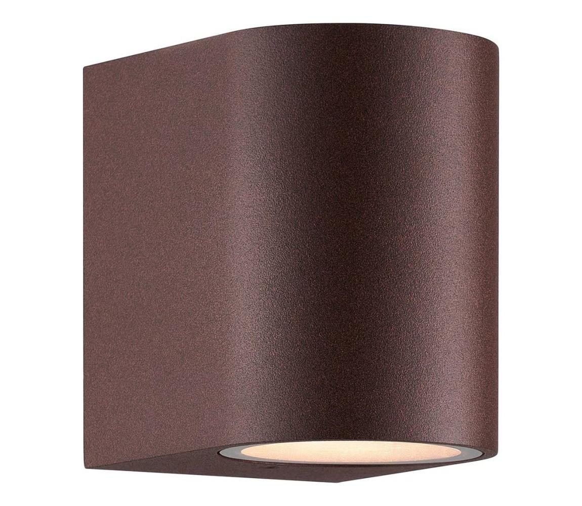 Nordlux - Vonkajšie nástenné svietidlo DION 1xGU10/25W/230V IP44 rezavá 2518001009