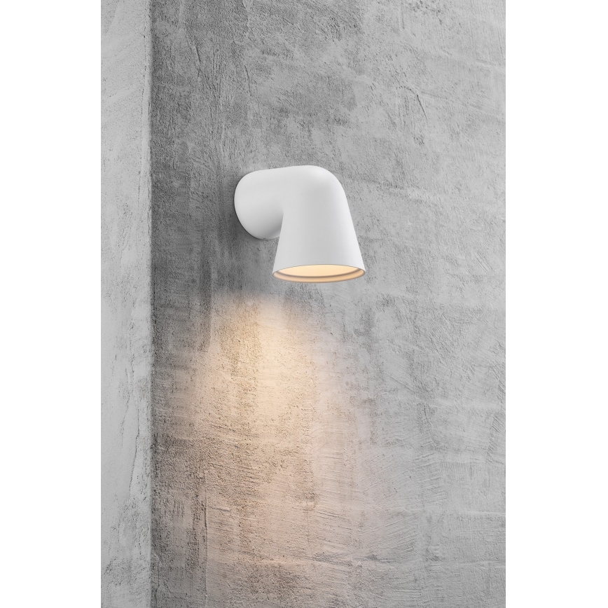 Nordlux - Vonkajšie nástenné svietidlo FRONT 1xGU10/28W/230V IP44 biela