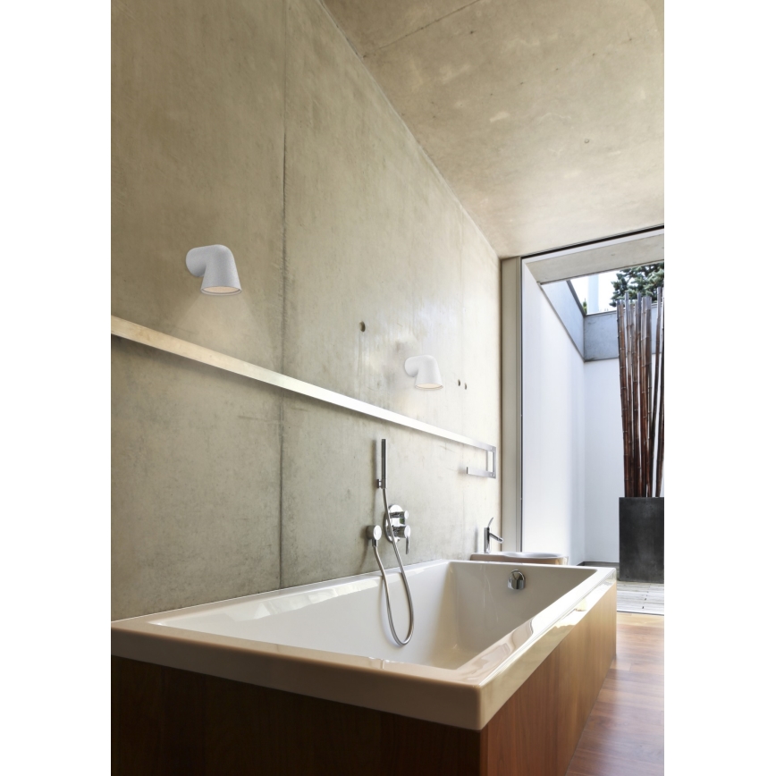 Nordlux - Vonkajšie nástenné svietidlo FRONT 1xGU10/28W/230V IP44 biela