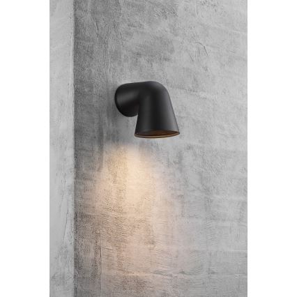 Nordlux - Vonkajšie nástenné svietidlo FRONT 1xGU10/28W/230V IP44 čierna