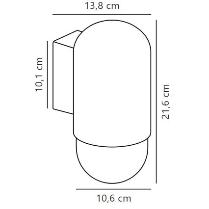 Nordlux - Vonkajšie nástenné svietidlo HEKA 1xE27/60W/230V IP54 béžová