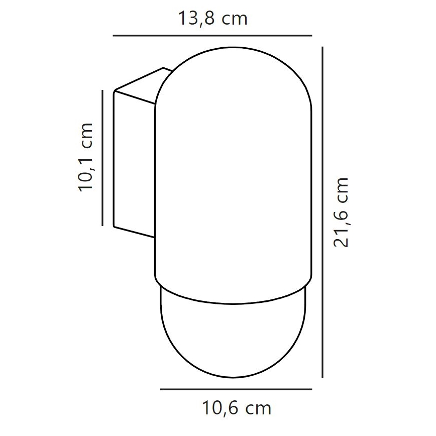 Nordlux - Vonkajšie nástenné svietidlo HEKA 1xE27/60W/230V IP54 béžová