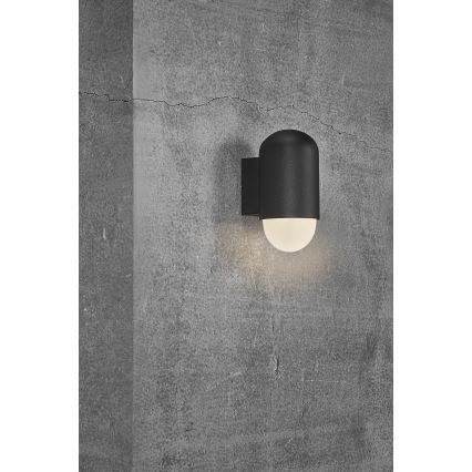 Nordlux - Vonkajšie nástenné svietidlo HEKA 1xE27/60W/230V IP54 čierna