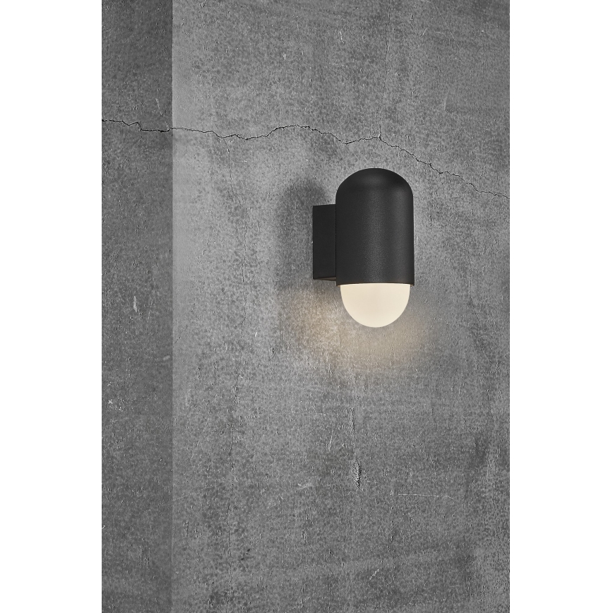 Nordlux - Vonkajšie nástenné svietidlo HEKA 1xE27/60W/230V IP54 čierna