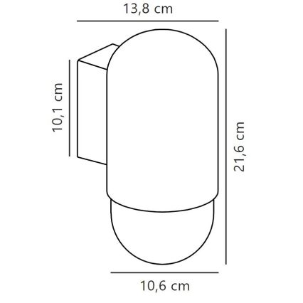 Nordlux - Vonkajšie nástenné svietidlo HEKA 1xE27/60W/230V IP54 čierna