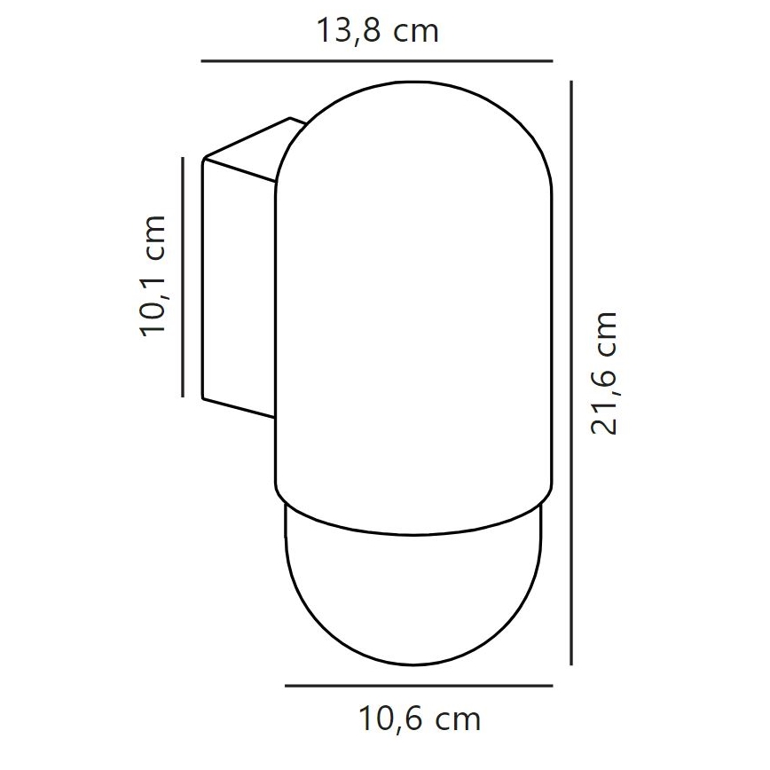 Nordlux - Vonkajšie nástenné svietidlo HEKA 1xE27/60W/230V IP54 čierna