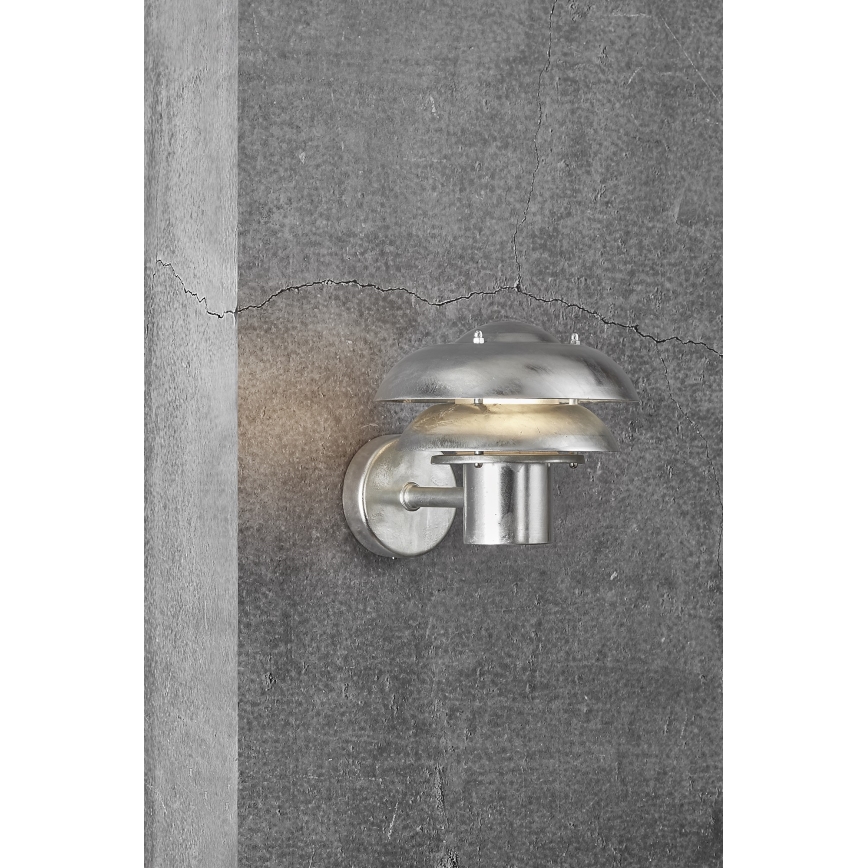 Nordlux - Vonkajšie nástenné svietidlo KURNOS 1xE14/12W/230V IP54 matný chróm