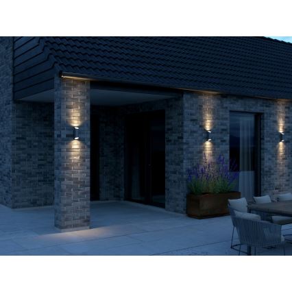 Nordlux - Vonkajšie nástenné svietidlo NICO 2xGU10/25W/230V IP54 antracit