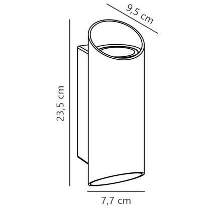 Nordlux - Vonkajšie nástenné svietidlo NICO 2xGU10/25W/230V IP54 antracit