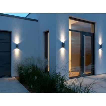 Nordlux - Vonkajšie nástenné svietidlo NICO 2xGU10/25W/230V IP54 antracit