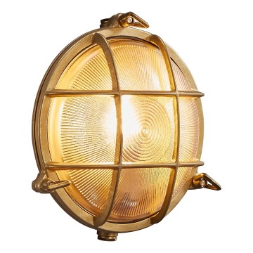 Nordlux - Vonkajšie nástenné svietidlo POLPERRO 1xE27/12,5W/230V IP64 mosadz