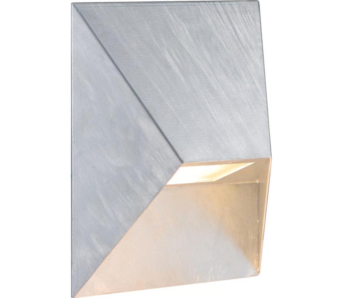 Nordlux - Vonkajšie nástenné svietidlo PONTIO 1xGU10/25W/230V IP54 strieborné 2218171031