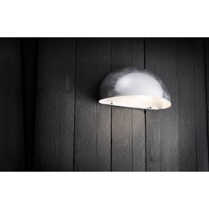 Nordlux - Vonkajšie nástenné svietidlo SCORPIUS 1xE14/40W/230V IP33 strieborná