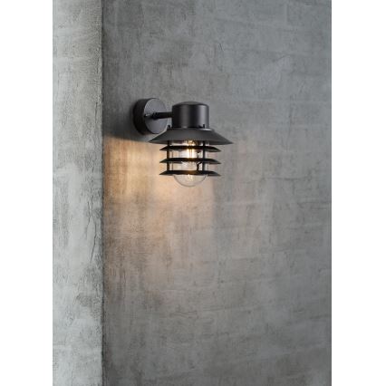 Nordlux - Vonkajšie nástenné svietidlo VEJERS 1xE27/60W/230V IP54 čierna