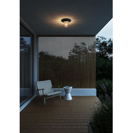 Nordlux - Vonkajšie stropné svietidlo JANUKA 1xE27/60W/230V IP54 čierna