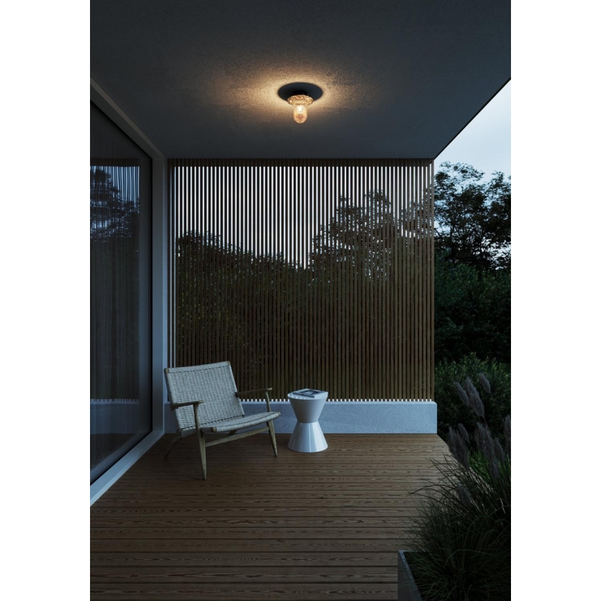 Nordlux - Vonkajšie stropné svietidlo JANUKA 1xE27/60W/230V IP54 čierna