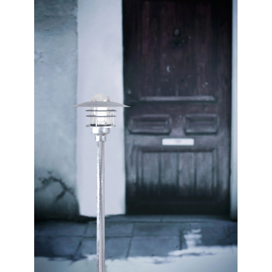 Nordlux - Vonkajšie svietidlo AGGER 1xE27/60W/230V IP54 strieborné