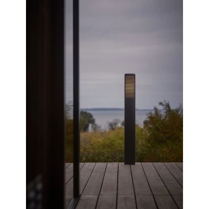 Nordlux - Vonkajšie svietidlo SIDARA 1xE27/15W/230V IP44 95 cm čierna