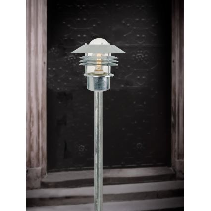 Nordlux - Vonkajšie svietidlo VEJERS 1xE27/60W/230V IP54 strieborné