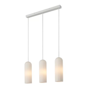 Nordlux - Závesné svietidlo MIELLA na lanku 3xE27/25W/230V, biele