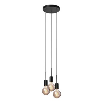 Nordlux - závesné svietidlo na lane PACO 3×E27/25W/230V čierne
