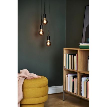 Nordlux - závesné svietidlo na lane PACO 3×E27/25W/230V čierne