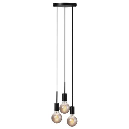 Nordlux - závesné svietidlo na lane PACO 3×E27/25W/230V čierne