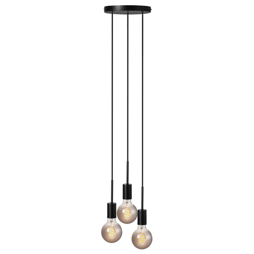 Nordlux - závesné svietidlo na lane PACO 3×E27/25W/230V čierne