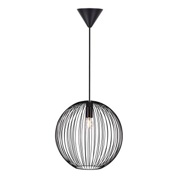 Nordlux - Závesné svietidlo na lanku BERONI 1xE27/60W/230V čierne