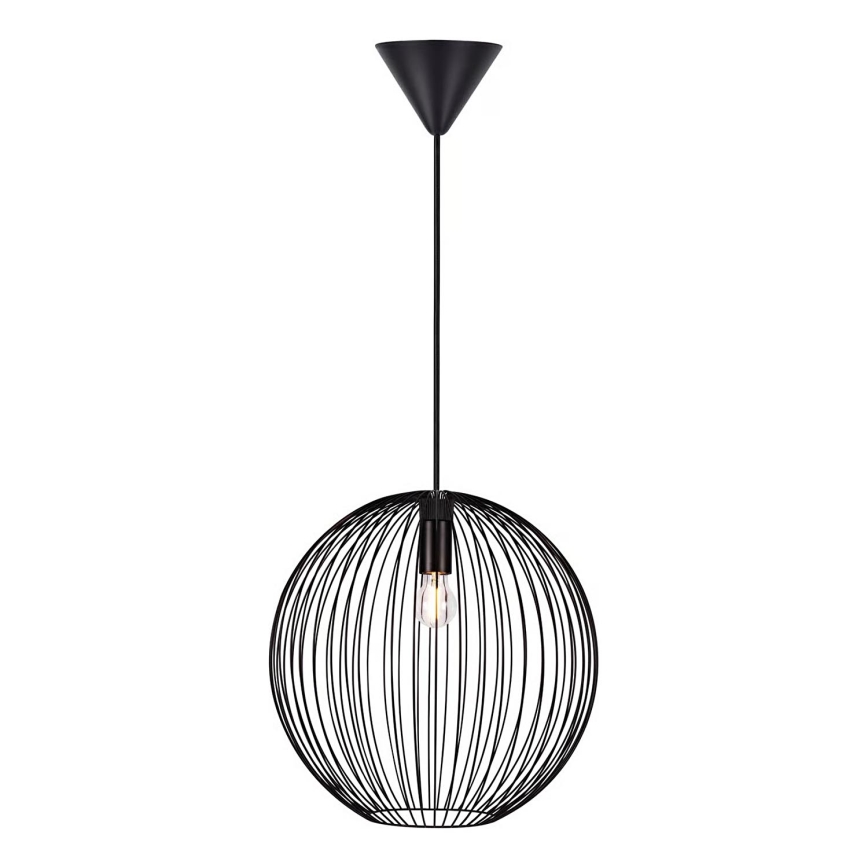 Nordlux - Závesné svietidlo na lanku BERONI 1xE27/60W/230V čierne