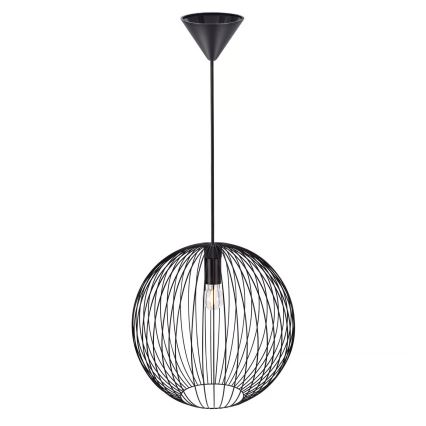 Nordlux - Závesné svietidlo na lanku BERONI 1xE27/60W/230V čierne
