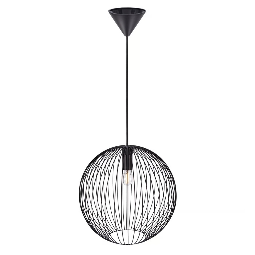 Nordlux - Závesné svietidlo na lanku BERONI 1xE27/60W/230V čierne