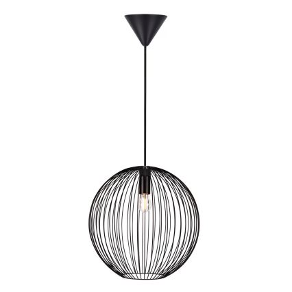 Nordlux - Závesné svietidlo na lanku BERONI 1xE27/60W/230V čierne