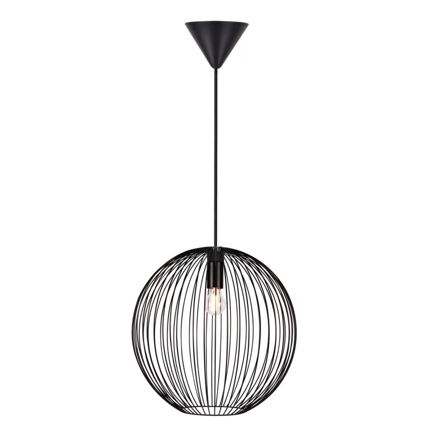 Nordlux - Závesné svietidlo na lanku BERONI 1xE27/60W/230V čierne