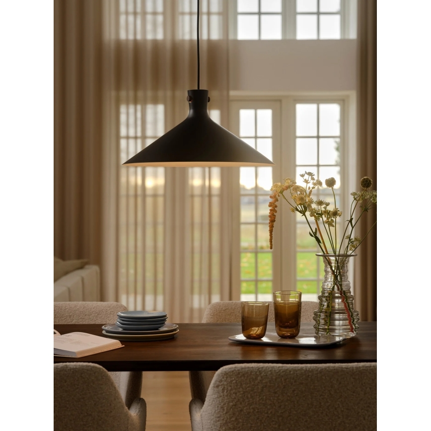 Nordlux - Závesné svietidlo na lanku DORINA 1xE27/60W/230V čierne