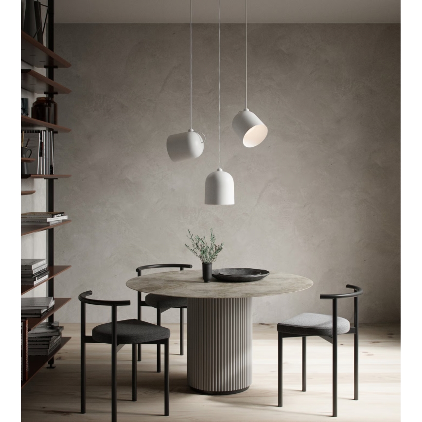 Nordlux - Závesný luster ANGLE na lankách 1xE27/25W/230V biely
