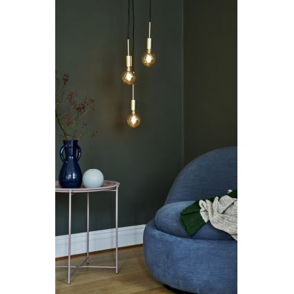 Nordlux - Závesný luster PACO na lanku 3xE27/25W/230V mosadz
