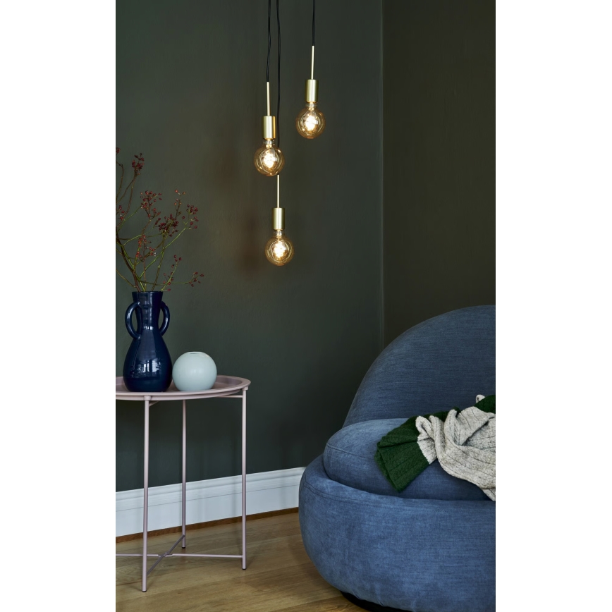 Nordlux - Závesný luster PACO na lanku 3xE27/25W/230V mosadz