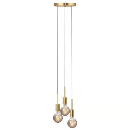 Nordlux - Závesný luster PACO na lanku 3xE27/25W/230V mosadz