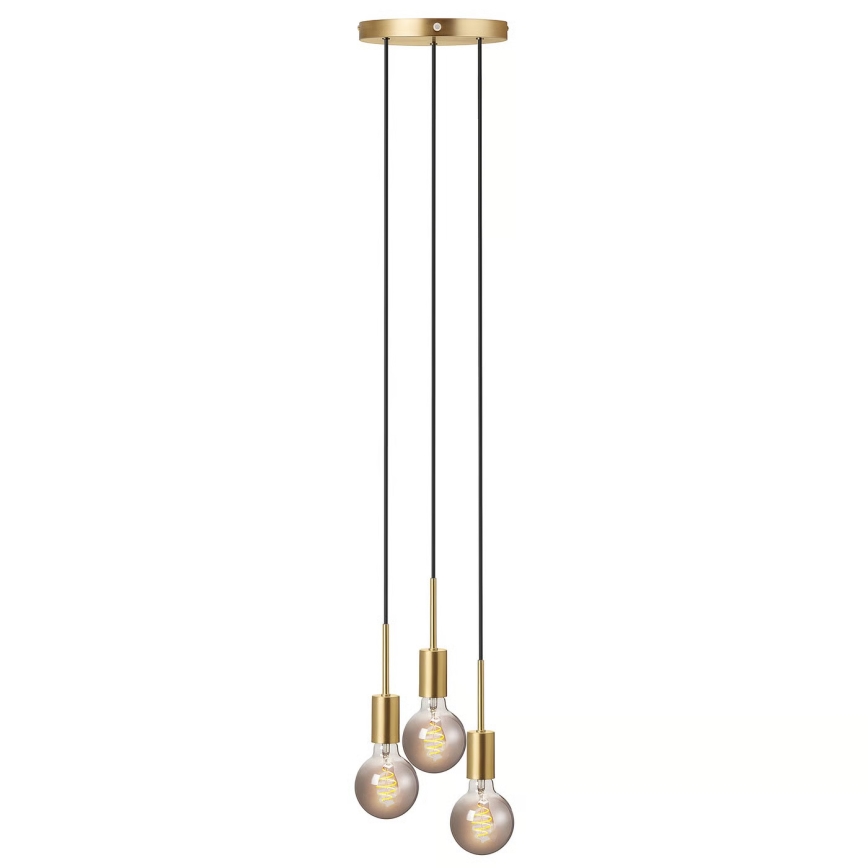 Nordlux - Závesný luster PACO na lanku 3xE27/25W/230V mosadz