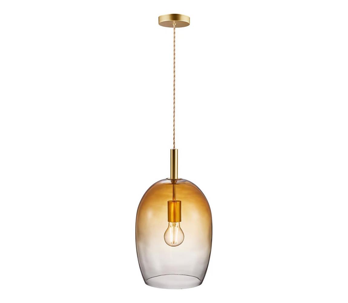 Nordlux - Závesný luster UMA na lanku 1xE27/40W/230V pr. 23 cm hnedá/dymiavá 2112723027