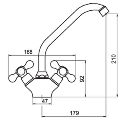 Novaservis - Drezová batéria FERRO ANTICA bronz