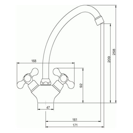 Novaservis - Drezová batéria TITANIA RETRO lesklý chróm