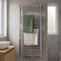 Novaservis - Kúpeľňový rebríkový radiátor 423W/230V 120x60 cm lesklý chróm rovný