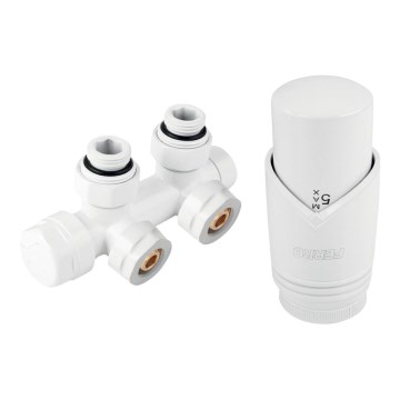 Novaservis - Sada pre radiátory so stredovým pripojením, rohová, biela