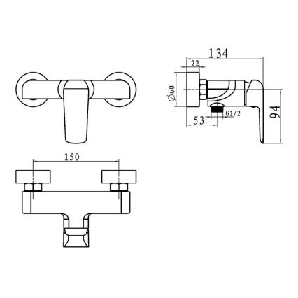Novaservis - Sprchová batéria NOBLESS TINA lesklý chróm